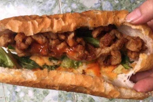 Ăn vặt Bánh Mì May Mắn - Bánh Mì Chả Cá & Hồng Trà Tắc