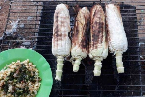 Ăn vặt Bắp Nướng Mỡ Hành - Hồ Học Lãm