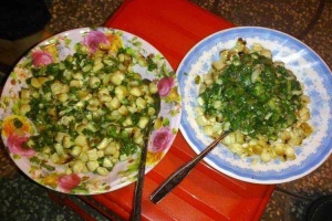 Ăn vặt Bắp Nướng Mỡ Hành