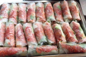 Ăn vặt Bò Bía - Chợ Thái Bình