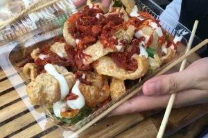 Ăn vặt Da Heo Lắc & Bánh Tráng Trộn