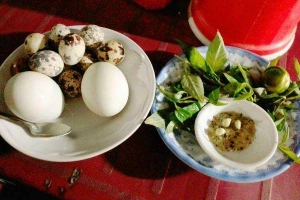 Ăn vặt Hột Vịt Lộn , Trứng Vữa & Trứng Cút Lộn