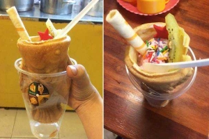 Ăn vặt Kem Bánh Cá Hàn Quốc