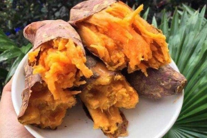 Ăn vặt Khoai Lang Nướng - Chợ Hàng Bè