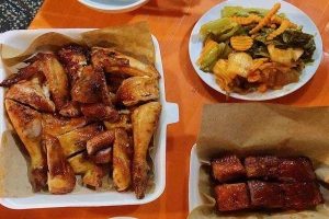 Ăn vặt Lò Quay Ba Chi - Gà Quay & Giò Heo Muối Chiên - Thống Nhất
