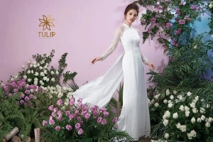 Áo Dài Thêu Tay Tulip - Trần Nhân Tông