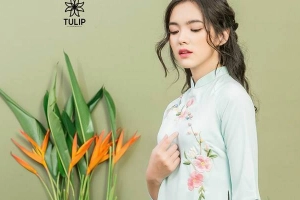 Áo Dài Thêu Tay Tulip - Thái Hà