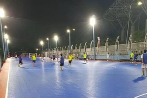 Sân bóng đá Futsal ngoài trời của công ty Quang Tuyến