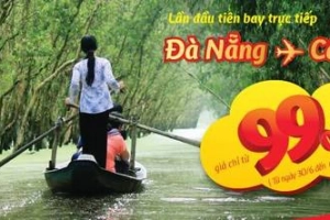 2.500 vé máy bay chặng Đà Nẵng - Cần Thơ giá 99.000 đồng của Vietjet Air