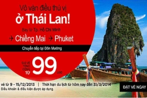 Air Asia khuyến mãi cực khủng mùa Giáng Sinh