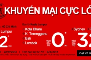 Air Asia khuyến mãi lớn các chặng bay từ Việt Nam đi Đông Nam Á