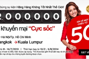 AirAsia bán vé 11.000 đồng đi Bangkok