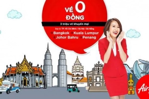 AirAsia gây sốc khi tung 3 triệu vé 0 đồng đến tận 2017