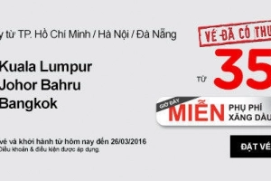 AirAsia tiên phong loại bỏ phụ phí xăng dầu cho tất cả các chuyến bay từ 26/1