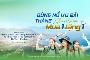 Bamboo Airways tung khuyến mãi &#8220;Mua 1 Tặng 1&#8243; mừng khai trương đường bay Hà Nội - Rạch Giá