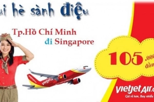 Bay đến Singapore với Vietjet Air giá chỉ từ 105.000 đồng