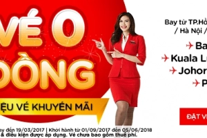 Bay thả ga với 3 triệu vé 0 đồng của AirAsia