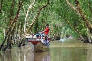 Bên trong rừng tràm Trà Sư mùa nước nổi