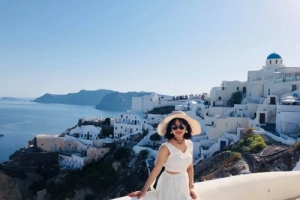 Cô gái Hà Nội đi từ thất vọng đến bất ngờ khi ghé Santorini