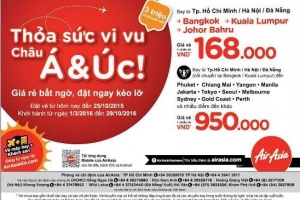 Cùng AirAsia thỏa sức vi vu châu Á và châu Úc