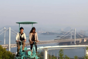 Đạp xe giữa không trung - trò chơi &#8216;rớt tim&#8217; ở Nhật