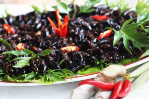 Dế xào sả ớt - món ăn níu chân du khách ở Lâm Đồng