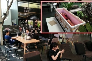 Đi Bangkok uống cà phê ở quán &#8216;cà phê đám tang&#8217;