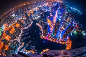 Dubai về đêm như thành phố trong phim viễn tưởng
