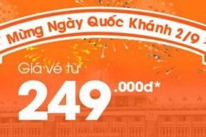 Jetstar bán loạt vé 249.000 đồng dịp 2/9