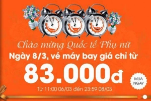 Jetstar bán vé 83.000 đồng mừng ngày Quốc tế Phụ nữ