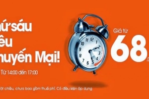 Jetstar khuyến mãi vé máy bay Hà Nội - Sài Gòn giá 68.000 đồng