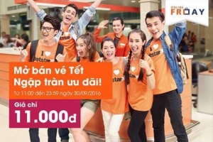 Jetstar mở bán vé tết 2017 chỉ với 11.000 đồng