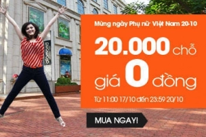 Jetstar tung 20.000 vé máy bay 0 đồng nhân ngày Phụ nữ Việt Nam 20/10