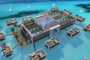 Khách sạn Kempinski Floating Palace đẹp như cung điện nổi trên biển ở Dubai