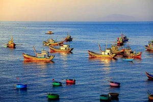 Khung cảnh bình dị của làng chài Mũi Né vào buổi sớm mai