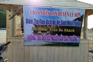 Lý Sơn dự kiến thu phí vệ sinh 20.000 đồng với du khách