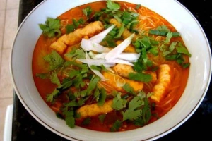 Món bún suông - đặc sản đất Trà Vinh
