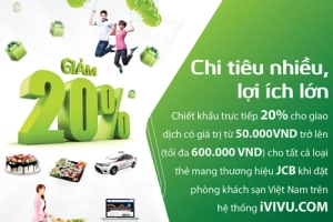 placevietnam.com ưu đãi đặc biệt: Giảm giá 20% cho chủ thẻ quốc tế JCB