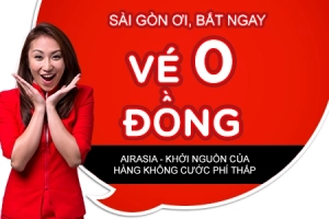 Sài Gòn ơi, bắt ngay vé 0 đồng từ AirAsia