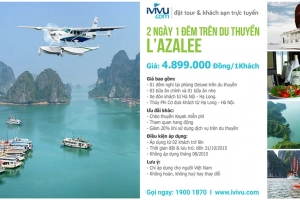 Thưởng ngoạn Vịnh Hạ Long 2N1D trên du thuyền L&#8217;Azalee với giá cực hấp dẫn