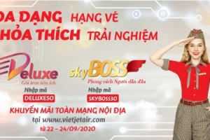 Trải nghiệm hạng vé mới Deluxe và Skyboss cùng Vietjet với khuyến mãi tới 50%