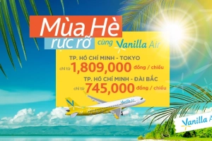 Vanila Air mở bán vé máy bay mùa hè tới Tokyo và Đài Bắc giá cực hấp dẫn