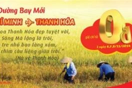 VietJet Air bán 2.000 vé máy bay đi Thanh Hoá giá 0 đồng