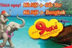 Vietjet Air bán vé máy bay từ Hà Nội đến Thái Lan chỉ từ 9000 đồng