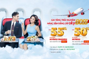 VietJet Air khuyến mãi từ 50% hạng vé Skyboss và Skyboss Business