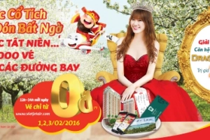Vietjet mở đại tiệc tất niên: bán 1 triệu vé máy bay 0 đồng