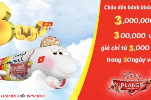 VietjetAir bán vé máy bay giá từ 3.000 đồng