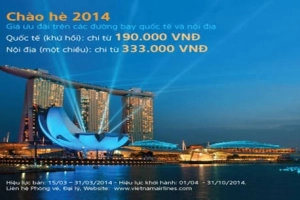 Vietnam Airlines khuyến mãi &#8220;Chào mùa hè 2014&#8243; giá từ 333.000 đồng