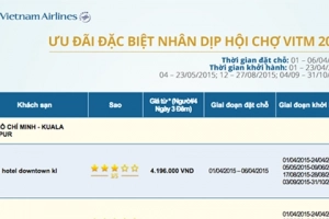 Vietnam Airlines tung ra nhiều gói VNA Holidays hấp dẫn tại VITM 2015