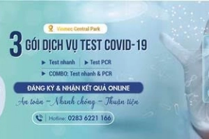 Vinmec Central Park cung cấp 3 gói dịch vụ test Covid-19, đăng kí và trả kết quả online